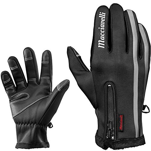 MACCIAVELLI Guantes Ciclismo de Invierno | Guantes MTB para Pantalla Táctil | Adecuado para Bicicleta de Carretera, de Montaña y como Guantes Moto – para Hombres y Mujeres