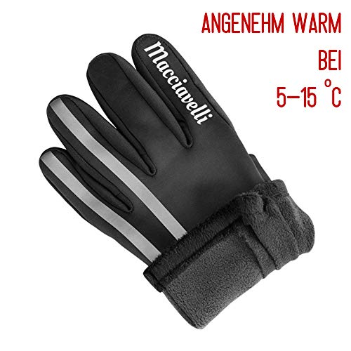 MACCIAVELLI Guantes Ciclismo de Invierno | Guantes MTB para Pantalla Táctil | Adecuado para Bicicleta de Carretera, de Montaña y como Guantes Moto – para Hombres y Mujeres