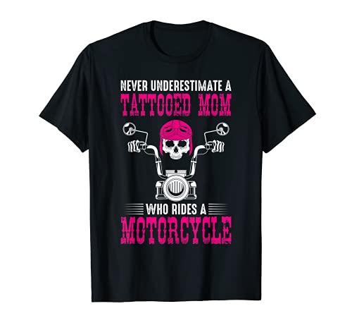 Madre Biker Tatuaje Día De La Madre Motera Motociclista Moto Camiseta