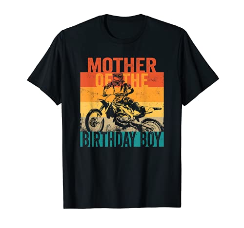 Madre Del Cumpleaños Niño Motocross Dirt Bike Party Camiseta