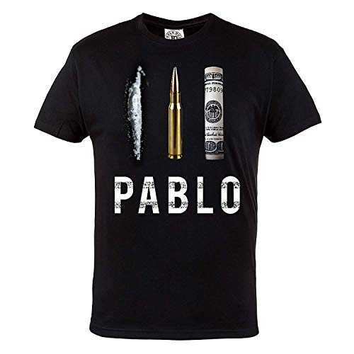 Mafia Hardcore ROPA camiseta PABLO escobar. El PATRULLA DEL MAL. Rule out . FAN. Ropa Casual - Negro, XX-Large