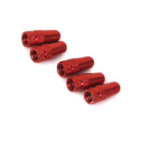 MagiDeal 5Pcs Tapa de Válvula de Aire Guardapolvo Llantas Neumáticos para Bici Bicicleta Rojo