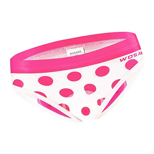 MagiDeal Braguitas De Ciclismo Para Mujer Calzoncillos 3D Pantalones De Triángulo Transpirables Acolchados Con Gel Acolchado - Blanco + rosa, S