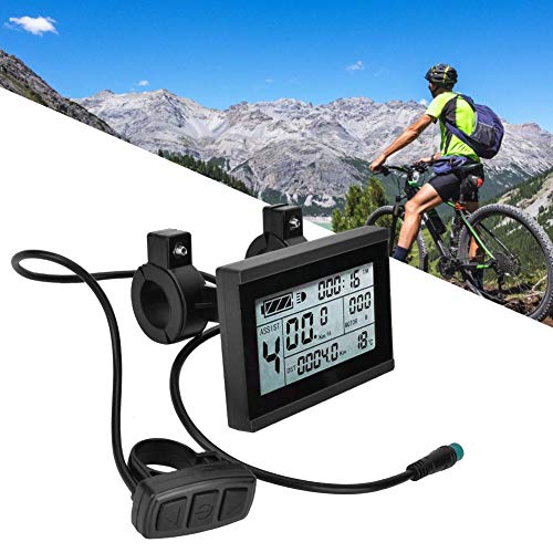 MAGT Medidor de Pantalla para Bicicleta KT-LCD3 Medidor de Pantalla LCD eléctrico de plástico con Conector Impermeable para modificación de Bicicleta