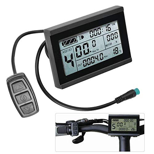 MAGT Medidor de Pantalla para Bicicleta KT-LCD3 Medidor de Pantalla LCD eléctrico de plástico con Conector Impermeable para modificación de Bicicleta