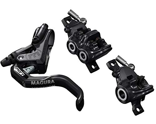 Magura MT Trail Sport 2701389 Freno de Bicicleta, 1 Dedo, Palanca HC, para Izquierda/Derecha, 2 Frenos para Rueda Delantera y Trasera de 2 pistones, Negro, Talla única