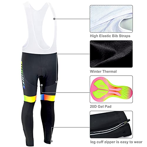 Maillot Ciclismo Mujer Invierno, Ropa Ciclismo Manga Larga con Forro Polar Térmico en y Pantalones Ciclismo de Alta Elasticidad para Bicicleta Carretera y Bicicleta Montaña, Negro, L