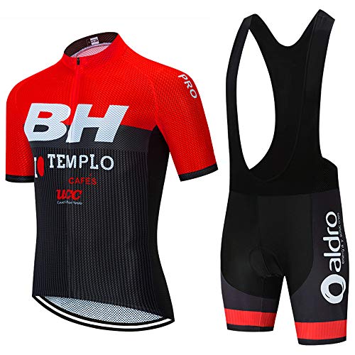 Maillot Ciclismo y Culote Traje Ciclismo Equipacion para MTB Ciclista Conjunto Ciclismo Hombre Verano con 3D Acolchado de Gel