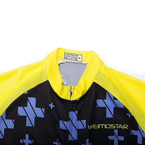 Maillot de ciclismo con manga corta para hombre (2021). Ropa de ciclismo para exteriores, bici de montaña - amarillo - X-Large