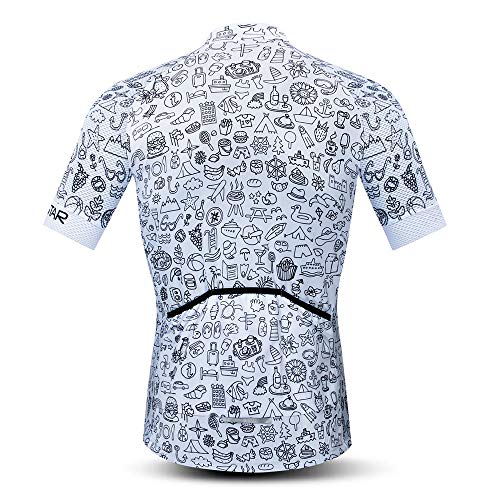 Maillot de ciclismo con manga corta para hombre (2021). Ropa de ciclismo para exteriores, bici de montaña - blanco - Small