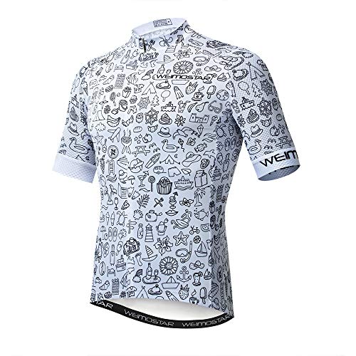 Maillot de ciclismo con manga corta para hombre (2021). Ropa de ciclismo para exteriores, bici de montaña - blanco - Small