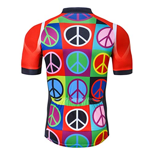 Maillot de ciclismo con manga corta para hombre (2021). Ropa de ciclismo para exteriores, bici de montaña - - Large