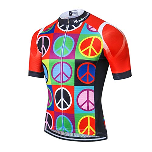 Maillot de ciclismo con manga corta para hombre (2021). Ropa de ciclismo para exteriores, bici de montaña - - Large