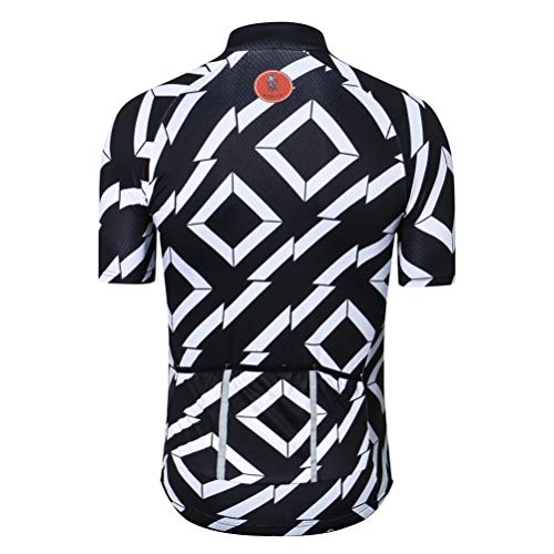 Maillot de ciclismo con manga corta para hombre (2021). Ropa de ciclismo para exteriores, bici de montaña - negro - Small