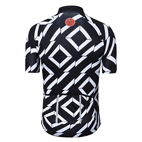 Maillot de ciclismo con manga corta para hombre (2021). Ropa de ciclismo para exteriores, bici de montaña - negro - Small