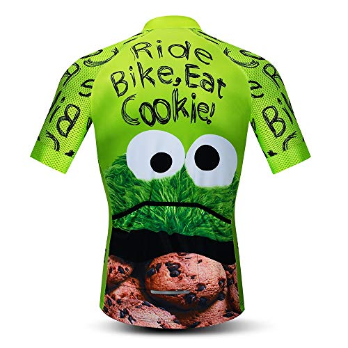 Maillot de ciclismo con manga corta para hombre (2021). Ropa de ciclismo para exteriores, bici de montaña - verde - X-Large