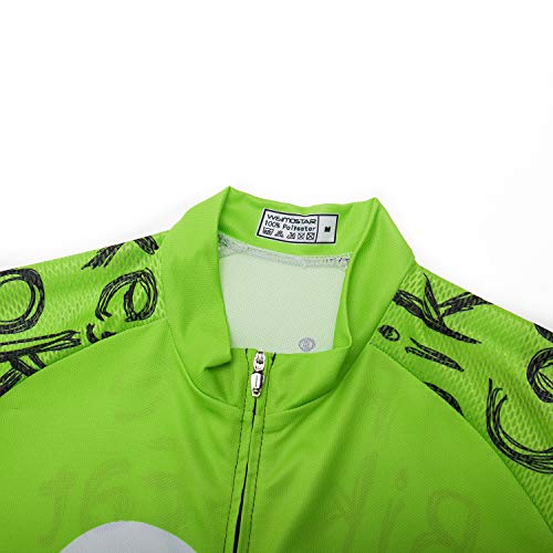 Maillot de ciclismo con manga corta para hombre (2021). Ropa de ciclismo para exteriores, bici de montaña - verde - X-Large