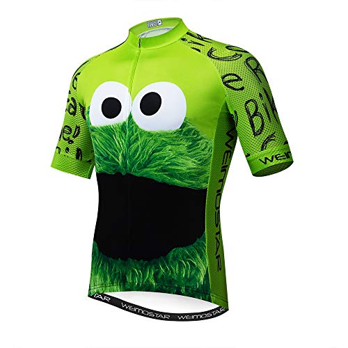 Maillot de ciclismo con manga corta para hombre (2021). Ropa de ciclismo para exteriores, bici de montaña - verde - X-Large