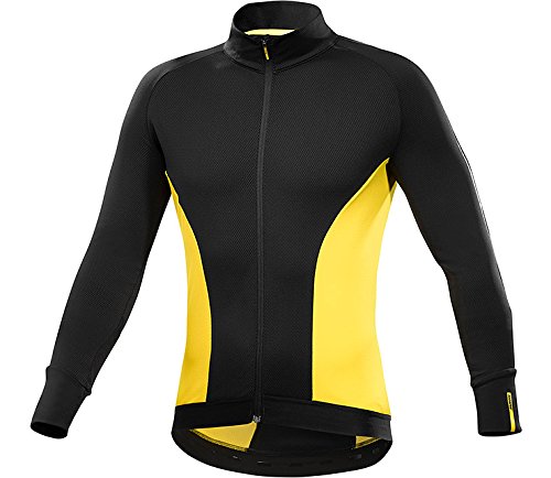 MAILLOT M/L MAVIC COSMIC ELITE THERMO LS NEGRO/AMARILLO Talla L