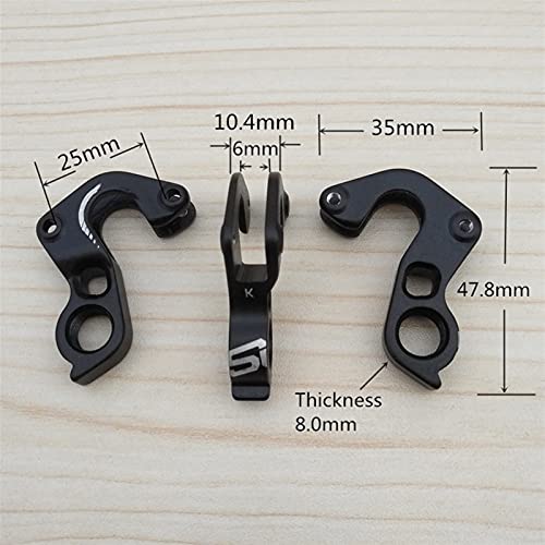 MAIOPA Duradera 5pcs Bicycle Trasero Derailleur Hanger Mech Dropout para Cannondale CAAD8 10 SÚPER X Cannondale Seis EVO Dto Synapse High Mod Fáciles de reemplazar (Color : Black)