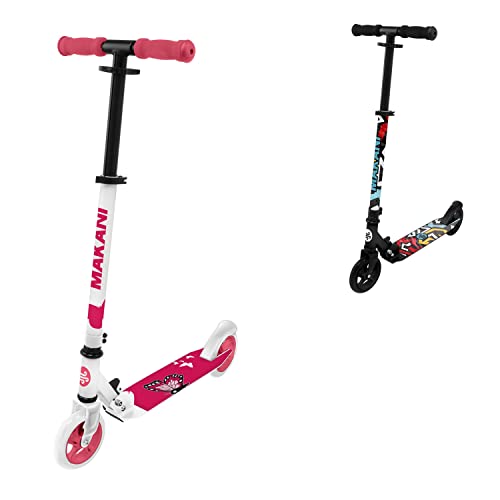 Makani Patinete Infantil Zonda Plegable, Ruedas de PU, rodamientos ABEC-7, Freno, Color:Rosa