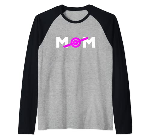 Mamá Una Rueda Patineta Eléctrica Propietario Día de la Madre Camiseta Manga Raglan