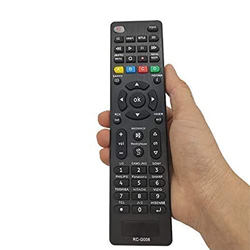 Mando Universal TV Apto para Sony/TCL/Hisense/LG/Sharp/Toshiba/Hitachi/Samsung/Philips/Panasonic Smart TV- No Requiere configuración Mando a Distancia Universal de TV