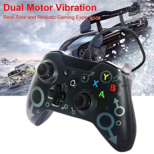 Mando Xbox One, Xbox One S, Xbox One X, Xbox Series x controlador cableado compatible con Windows PC 7/8/10, xbox one controller soporte y controles de audio