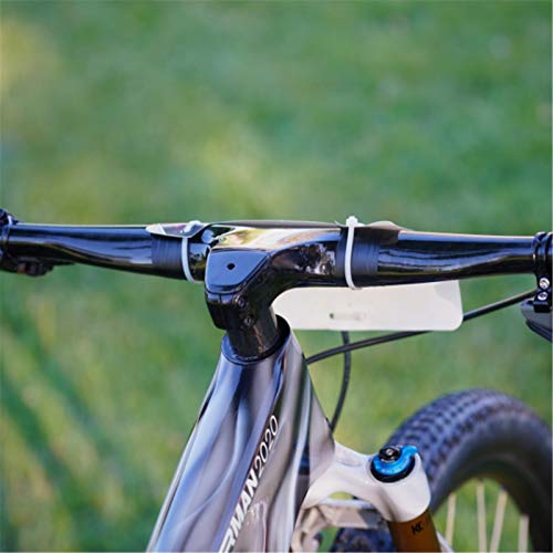Manillar de Bicicleta La Fibra de Carbono Integrado MTB Manillar de la Bicicleta Vertical Tornillo de Titanio Uso MTB para Bicicleta (Color : Black, Size : 74x8cm)
