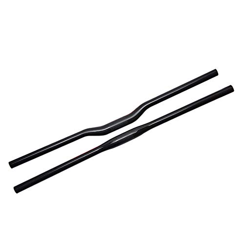 Manillar De La Bicicleta, 3K De Fibra De Carbono Brillante 31.8Mm 660-760Mm Plana/Riser Montaña Manillar De La Bici, Adecuado para Bicicleta De Carretera Bicicleta De Montaña,B,620mm