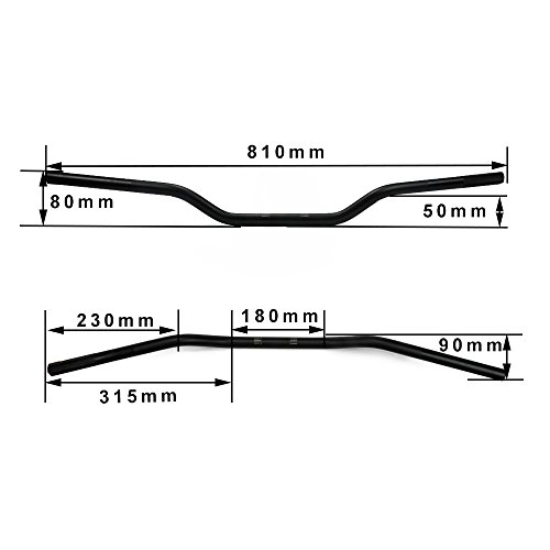 Manillares universales de 22 mm, para manillar de motocicleta, manillar de motocicleta, barra cruzada con agarres para