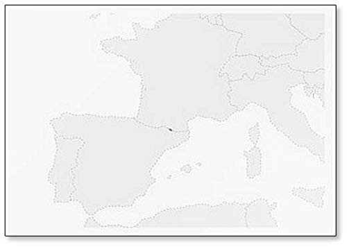Mapa de Europa con el mapa de Andorra clásico imán para nevera