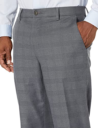 Marca Amazon - Goodthreads - Pantalones chinos de vestir antiarrugas de corte atlético para hombre, gris, cuadros (Grey Glen Plaid), 32W x 29L