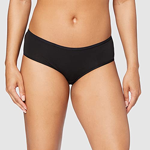 Marca Amazon - IRIS & LILLY Braguita Mujer, Pack de 10, Negro (Black), M, Label: M