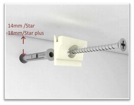 MARCS ARIAS SL Pack Basic RM de 12 Metros Guías de Aluminio (Blanco) con 24 colgadores Nylon para Colgar Cuadros… (Blanco Mate)