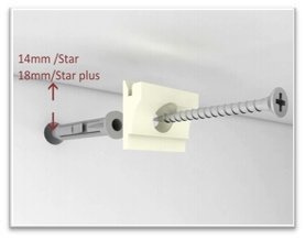 MARCS ARIAS SL Pack Basic RM de 12 Metros Guías de Aluminio (Blanco) con 24 colgadores Nylon para Colgar Cuadros… (Blanco Mate)