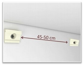 MARCS ARIAS SL Pack Basic RM de 12 Metros Guías de Aluminio (Blanco) con 24 colgadores Nylon para Colgar Cuadros… (Blanco Mate)