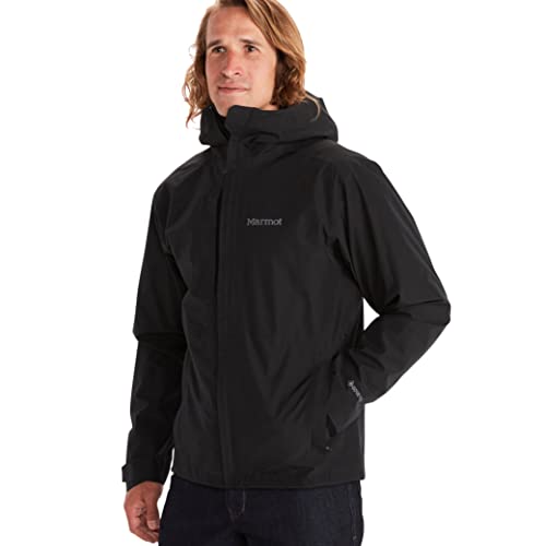 Marmot Minimalist Jacket Chubasquero Rígido, Chaqueta Impermeable, A Prueba De Viento, Impermeable, Transpirable, Hombre, Black, S