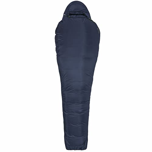 Marmot Ultra Elite 30 Saco de Dormir Mummy, Ultraligero, de Verano, para Acampar y Trekking, Hombres, Azul (Gris Dark Steel/Military Green), Regular-183 cm