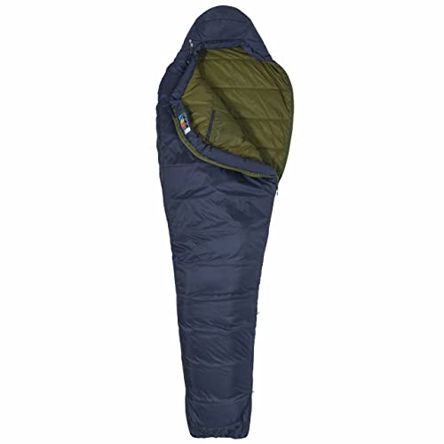 Marmot Ultra Elite 30 Saco de Dormir Mummy, Ultraligero, de Verano, para Acampar y Trekking, Hombres, Azul (Gris Dark Steel/Military Green), Regular-183 cm