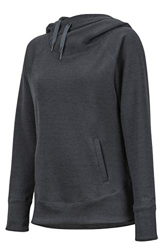 Marmot Wm's Rowan Hoody Sudadera con Capucha de Manga Larga para Exteriores, de Secado rápido y Transpirable, Heather de Acero Oscuro, Medium para Mujer