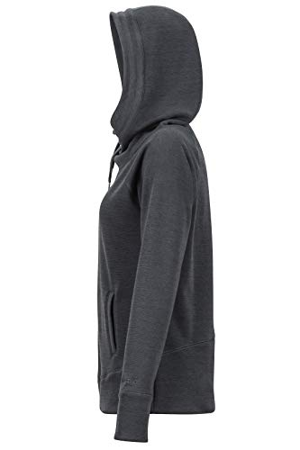 Marmot Wm's Rowan Hoody Sudadera con Capucha de Manga Larga para Exteriores, de Secado rápido y Transpirable, Heather de Acero Oscuro, Medium para Mujer