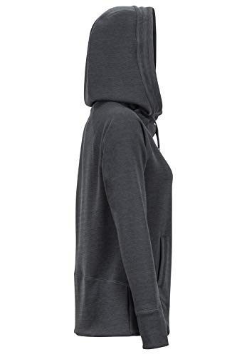 Marmot Wm's Rowan Hoody Sudadera con Capucha de Manga Larga para Exteriores, de Secado rápido y Transpirable, Heather de Acero Oscuro, Medium para Mujer