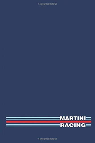 Martini Racing Horizontal Stripe Notebook: (110 Pages, Lined, 6 x 9)