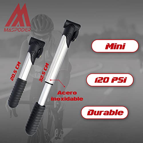 MASPODER Bolsa Sillin Bicicleta, con Bomba de Aire Bicicleta Gran Capacidad Máxima 2.3L Impermeable Profesional, Herramientas Bicicleta Ciclismo Accesorios para MTB Bici Carretera Montaña