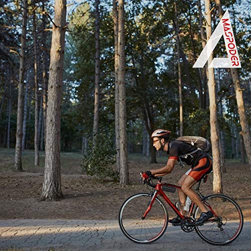 MASPODER Kit Herramientas Bicicleta, Bolsa Bicicleta Cuadro, Multiherramienta Bici Multifunción Profesional con Mini Bomba de Aire Bicicleta y Kit Repara Pinchazos para MTB Bicicleta Carretera Montaña