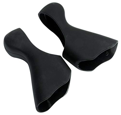 Massi Goma para manetas Cubremanetas para Bicicleta, Unisex Adulto, Negro, SH 6700