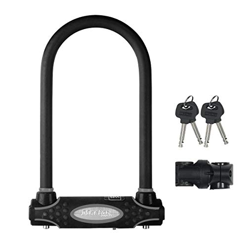 MASTER LOCK Candado Bicicleta U [Llave] [Soporte de Transporte] [Antirrobo Certificado] 8195EURDPRO - Ideal para Bicicleta, Bicicleta Electrica, Bicicleta Montaña