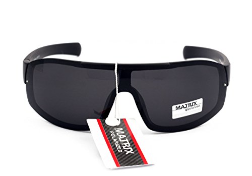 Matrix Collection - Gafas de sol polarizadas para hombres conductores, pesca, deporte, lentes de color gris claro, sin deslumbramiento, marco de plástico, diseño nuevo