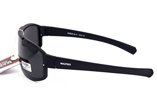 Matrix Collection - Gafas de sol polarizadas para hombres conductores, pesca, deporte, lentes de color gris claro, sin deslumbramiento, marco de plástico, diseño nuevo